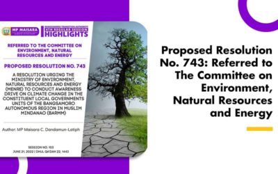 Proposed Resolution No. 743: Referred to The Committee on Environment, Natural Resources and Energy