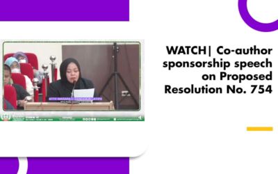 WATCH| Co-author sponsorship speech on Proposed Resolution No. 754