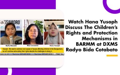 Watch Hana Yusoph Discuss The Children’s Rights and Protection Mechanisms in BARMM at DXMS Radyo Bida Cotabato City