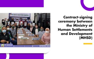 Contract-signing ceremony between the Ministry of Human Settlements and Development (MHSD)