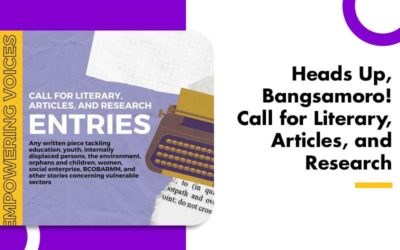 Bangsamoro Call for Literary, Articles, and Research