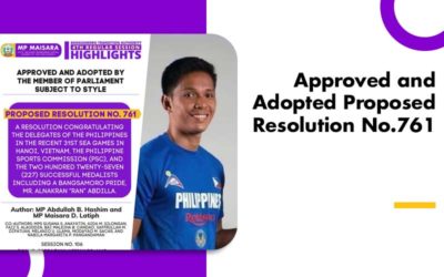 Approved and Adopted Proposed Resolution No.761