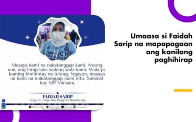 Umaasa si Faidah Sarip na mapapagaan ang kanilang paghihirap