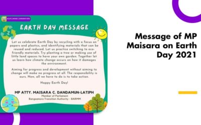 Message of MP Maisara on Earth Day 2021