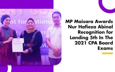 MP Maisara Awards Nur Hafieza Abinal Recognition for Landing 5th In The CPA Board Exam 2021