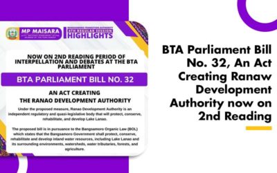 BTA Parliament Bill No. 32, An Act Creating Ranaw Development Authority now on 2nd Reading