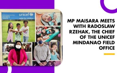 MP MAISARA MEETS WITH RADOSLAW RZEHAK, THE CHIEF OF THE UNICEF MINDANAO FIELD OFFICE