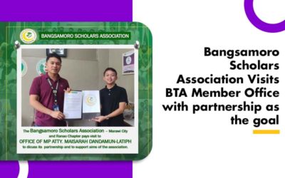 Bangsamoro Scholars Association Visits BTA Member Office with partnership as the goal