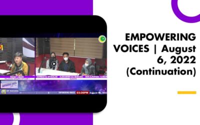 EMPOWERING VOICES | August 6, 2022 (Continuation)