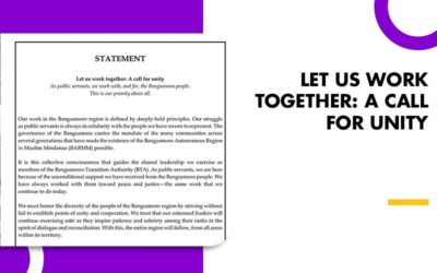 LET US WORK TOGETHER: A CALL FOR UNITY